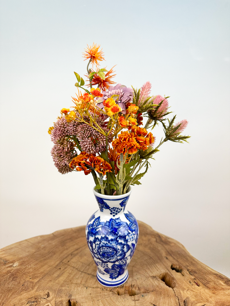 Mini bouquet di seta "Old Blue" | 35cm