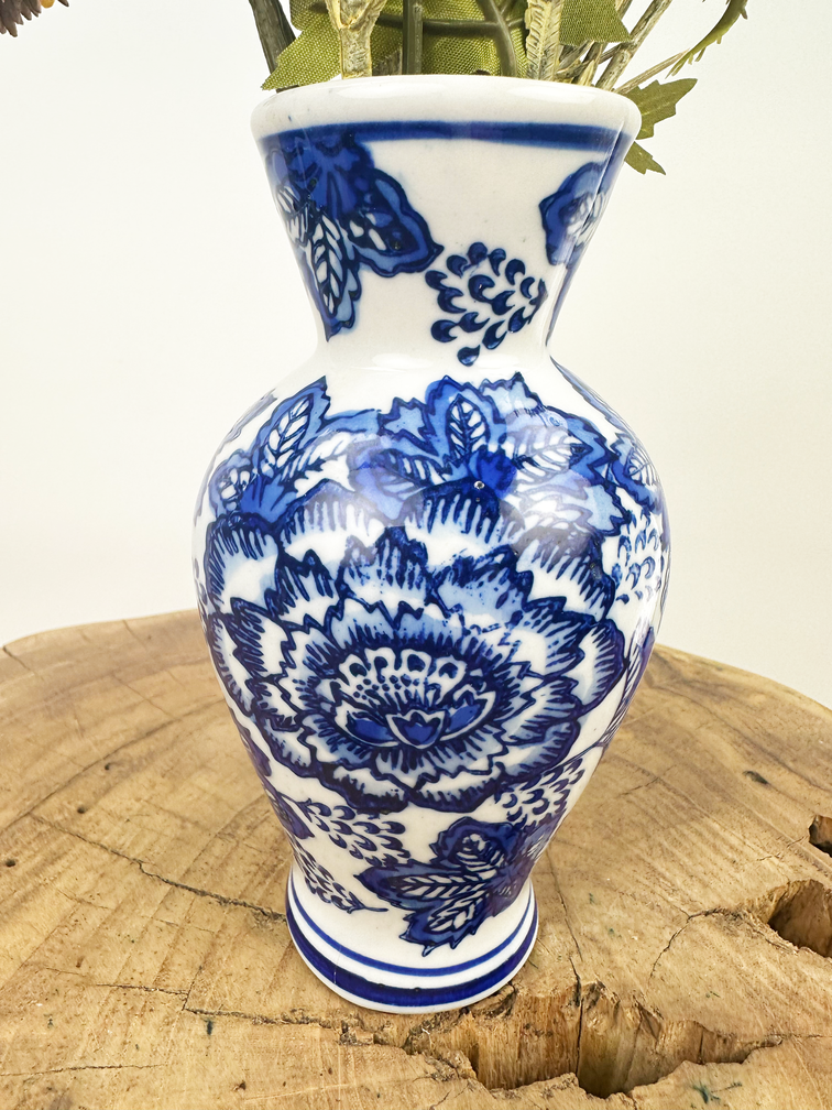 Mini ramo de seda "Azul viejo" | 35cm