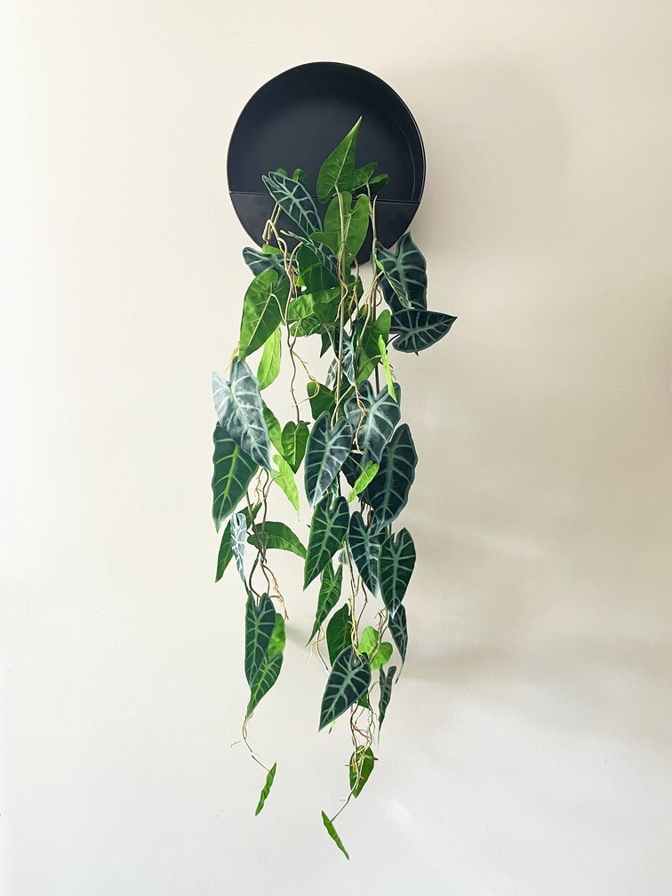 Wall box with silk vines | ⌀32x12 cm