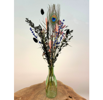 Mini ramo "Fiebre de la selva - pequeño" - incl. botella | 35cm