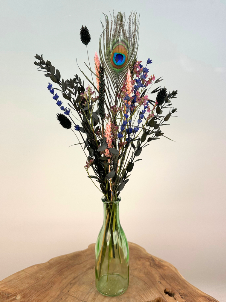 Mini bouquet "Jungle Fever - small" - incl. bottiglia | 35cm