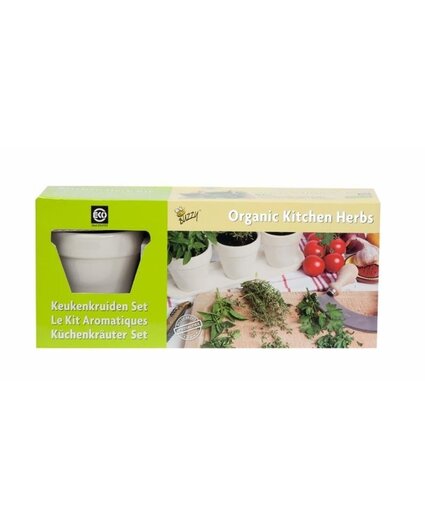 Set de Hierbas de Cocina Ecológicas Buzzy Blanco