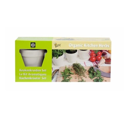 Set de Hierbas de Cocina Ecológicas Buzzy Blanco