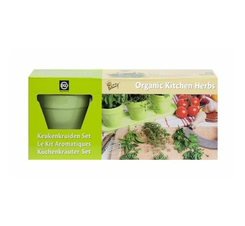 Set di erbe da cucina biologiche Buzzy Verde