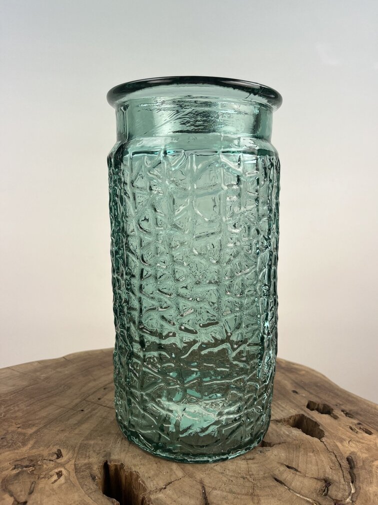 Vase with structure "Blue" | ø12xH26cm