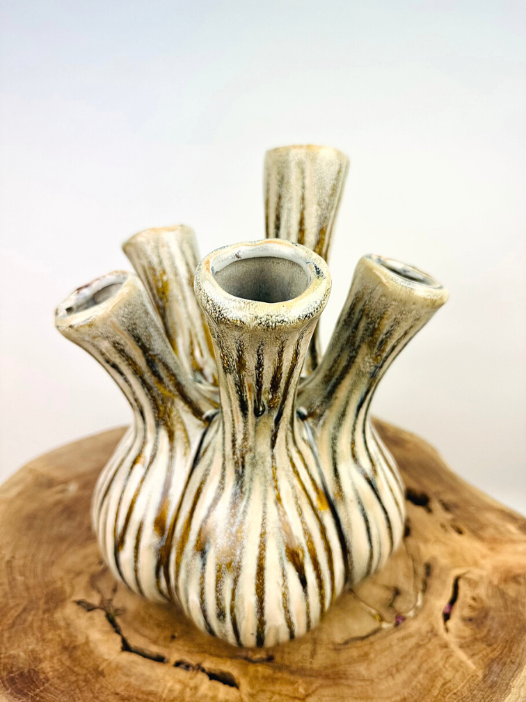 Modny tulipanowy wazon "zebra" | ⌀20xH25cm