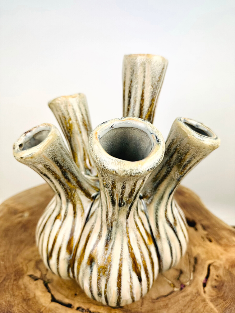 Modny tulipanowy wazon "zebra" | ⌀20xH25cm