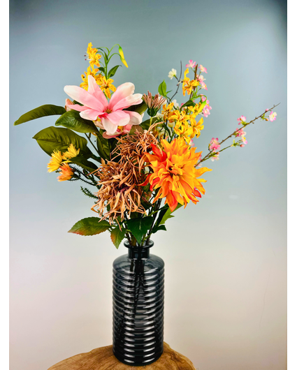 Bouquet de soie "Pamplemousse juteux" | 70cm