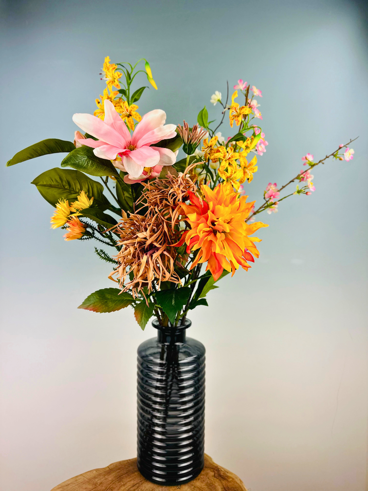 Bouquet de soie "Pamplemousse juteux" | 70cm