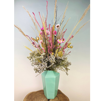 Bukiet suszone kwiaty "Summer Love" - z wazonem | 60cm