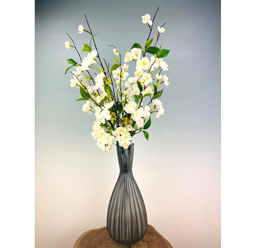 Bouquet de soie "Fleur de pêcher" - incl. vase | 80cm