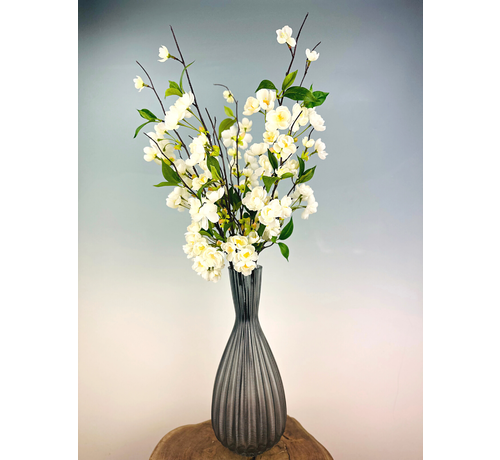 Ramo de seda "Flor de melocotón" - incluye elegante jarrón | 80cm