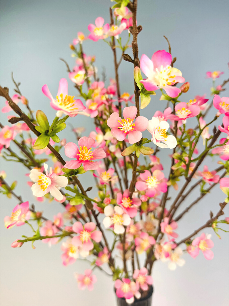 Bouquet di seta "Apple Blossom" - incluso vaso elegante | 85cm