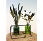 Set décoratif de fleurs sèches - vert/noir | ⌀22x30cm