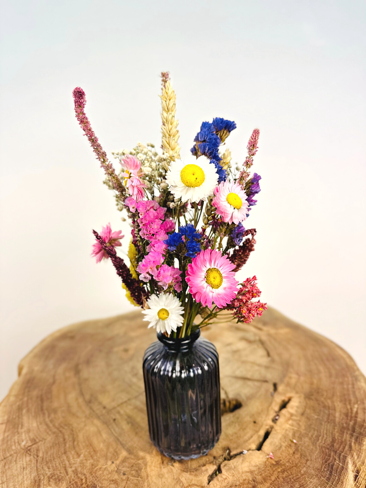 Mini bouquet secco 'Natural Beauty' - blu