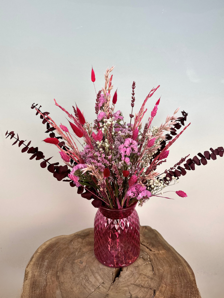 Bouquet de fleurs séchées "Sunny Days" | 40cm - vase inclus