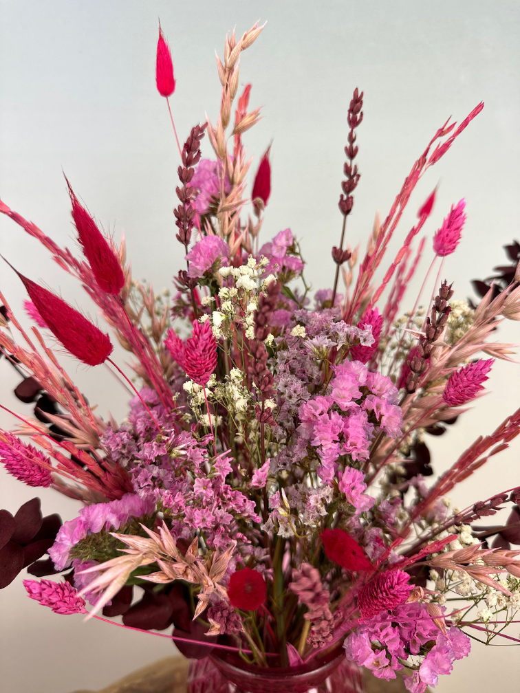 Bouquet de fleurs séchées "Sunny Days" | 40cm - vase inclus