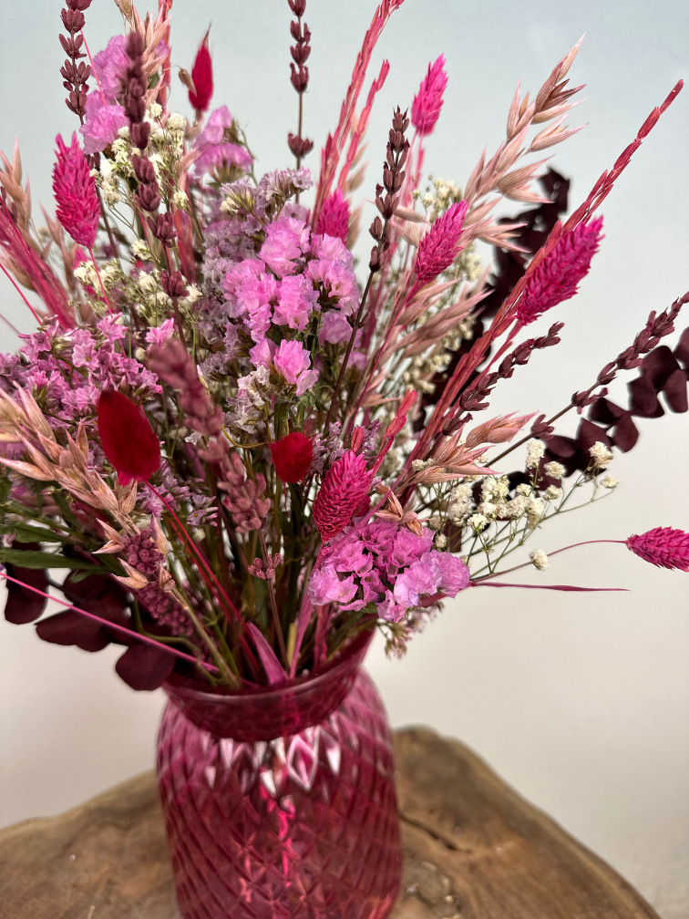 Dried flower bouquet "Sunny Days" | 40cm - incl. vase