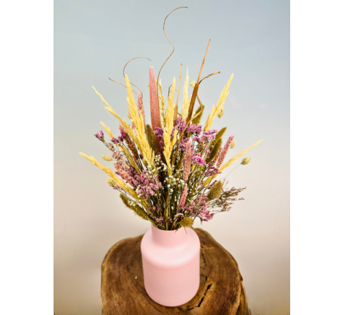 Ramo seco "Especialmente tuyo" - jarrón rosa | 55cm