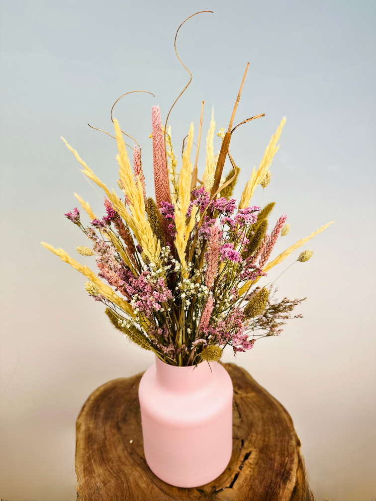 Ramo seco "Especialmente tuyo" - jarrón rosa | 55cm