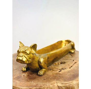 Jardinera dorada "Bulldog" | 37,5cm