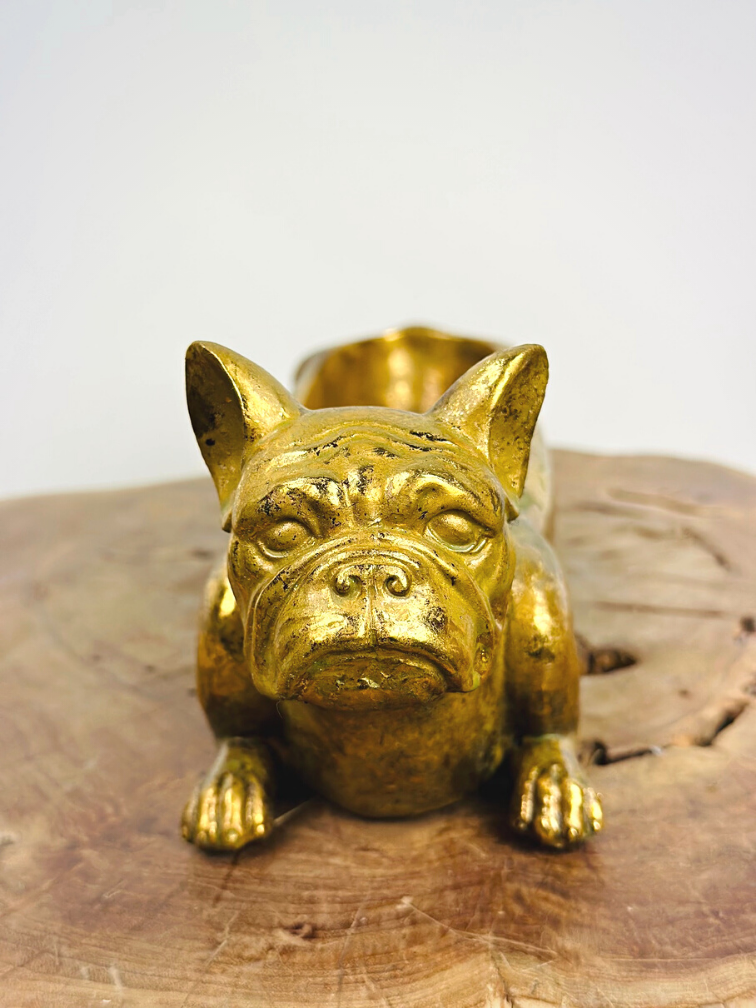 Jardinera dorada "Bulldog" | 37,5cm