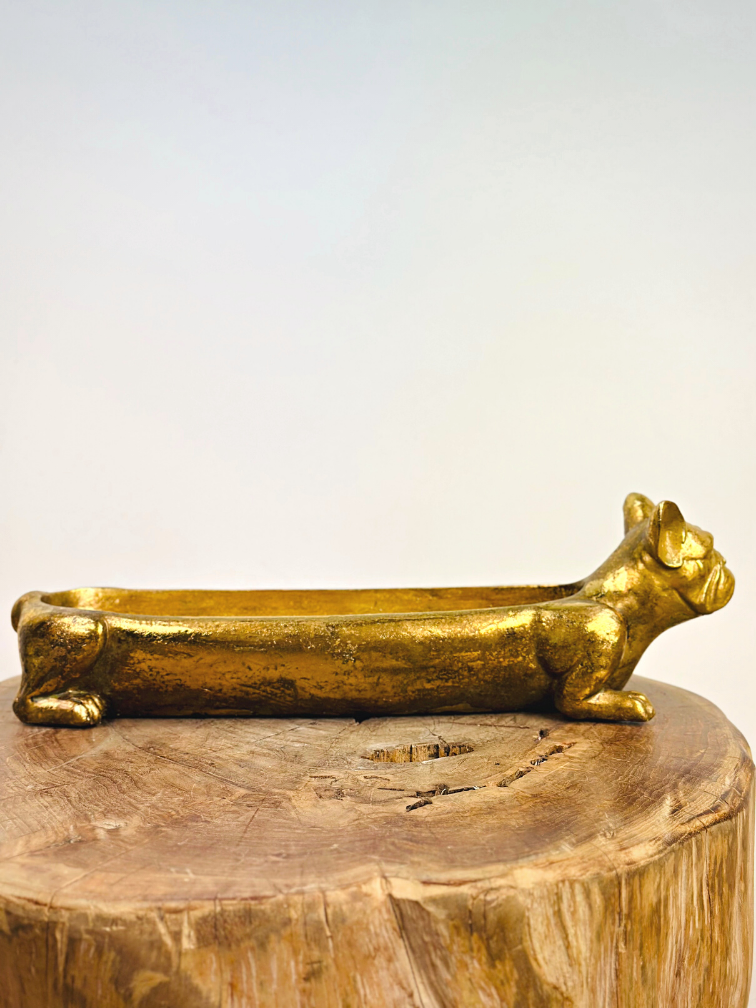 Jardinera dorada "Bulldog" | 37,5cm