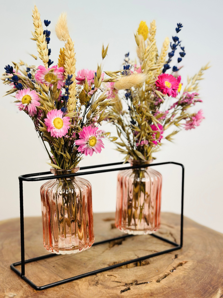 Set décoratif de fleurs sèches - rose | Ø2x30cm