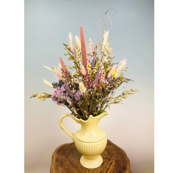 Bouquet sec "La fête du thé jaune de Lorena" | 60cm