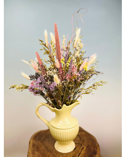 Bouquet sec "La fête du thé jaune de Lorena" | 60cm