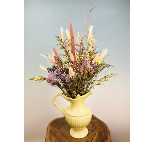 Bouquet sec "La fête du thé jaune de Lorena" | 60cm