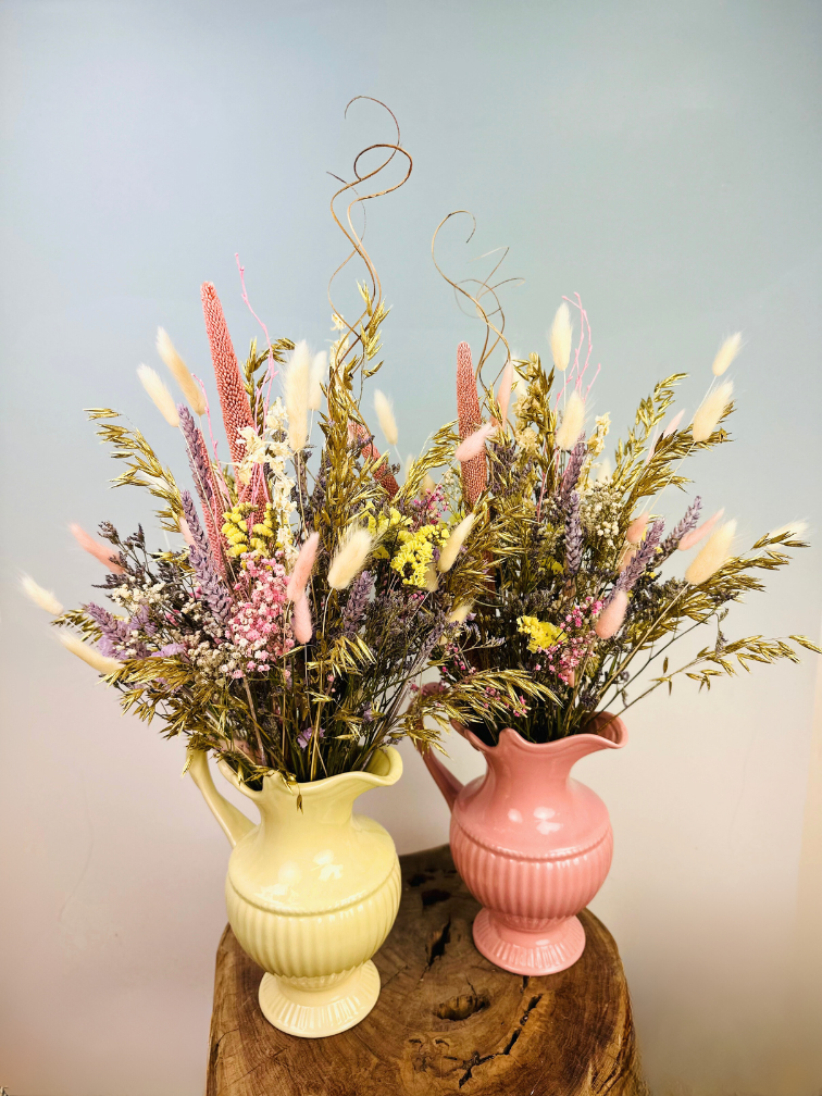 Bouquet sec "La fête du thé jaune de Lorena" | 60cm