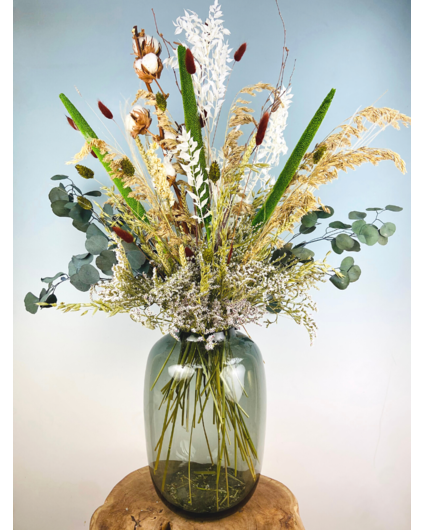 Bouquet de fleurs séchées "Bold Green" | 80cm
