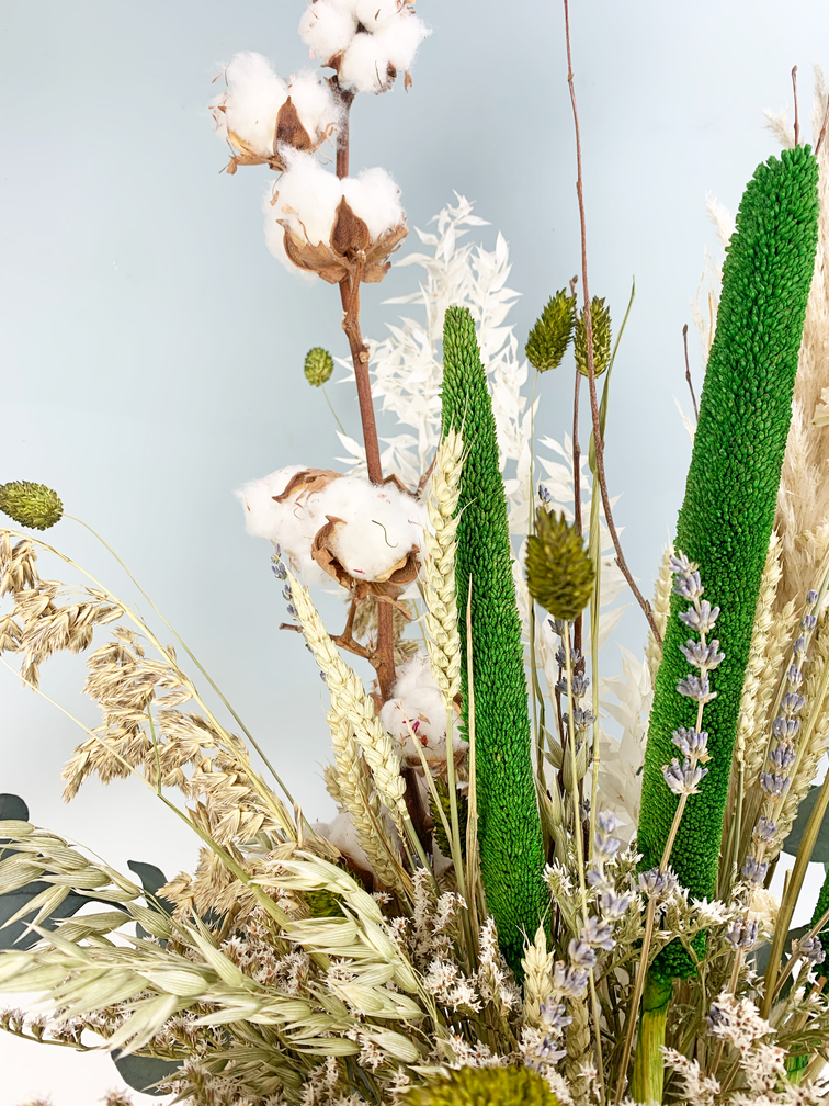 Bouquet di fiori secchi "Bold Green" | 80cm