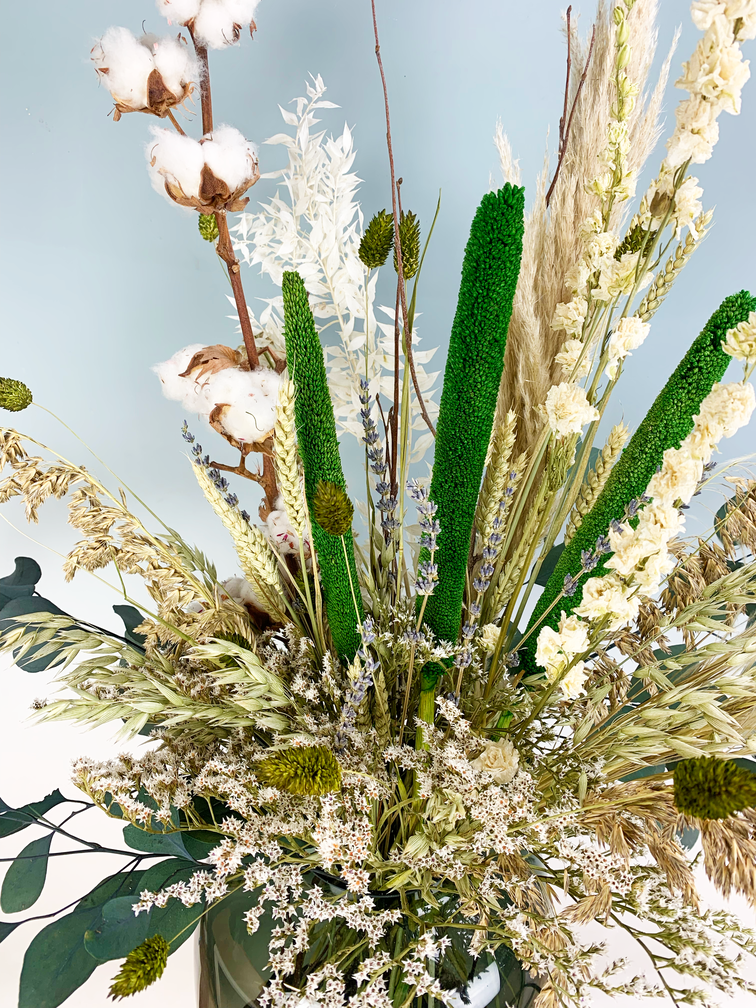 Bouquet di fiori secchi "Bold Green" | 80cm