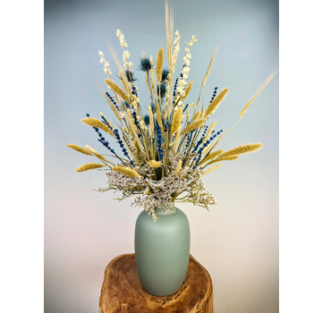 Bouquet de fleurs séchées "Frozen Blue" - bleu glacier | 70cm