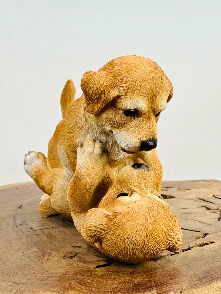 Playing puppies (polyresin) | 23x12x17cm