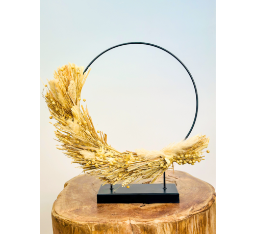 Dekorativer Ring mit getrockneten Blumen | 34x8x36 cm