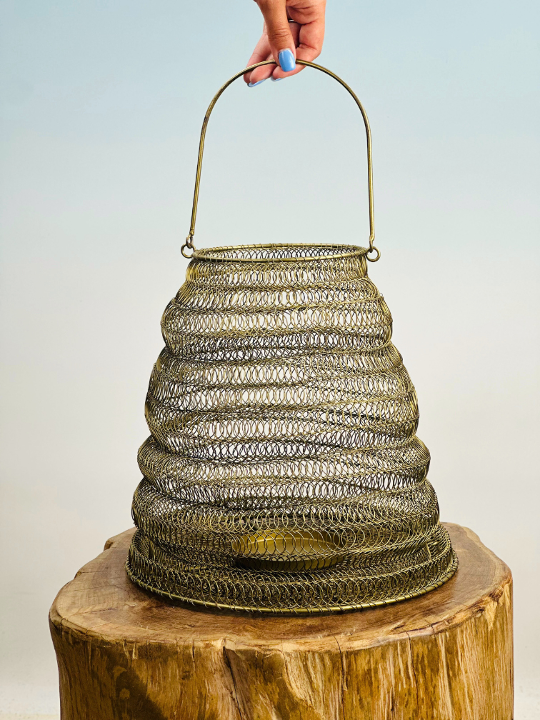 Lampe à vent en métal | or
