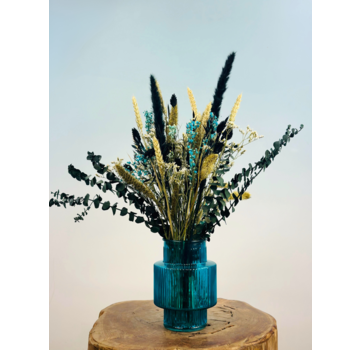 Ramo seco "Luna Azul" | Mediano incl. jarrón | 45cm
