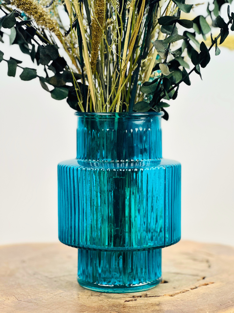 Bouquet sec "Blue Moon" | Medium incl. vase | 45cm