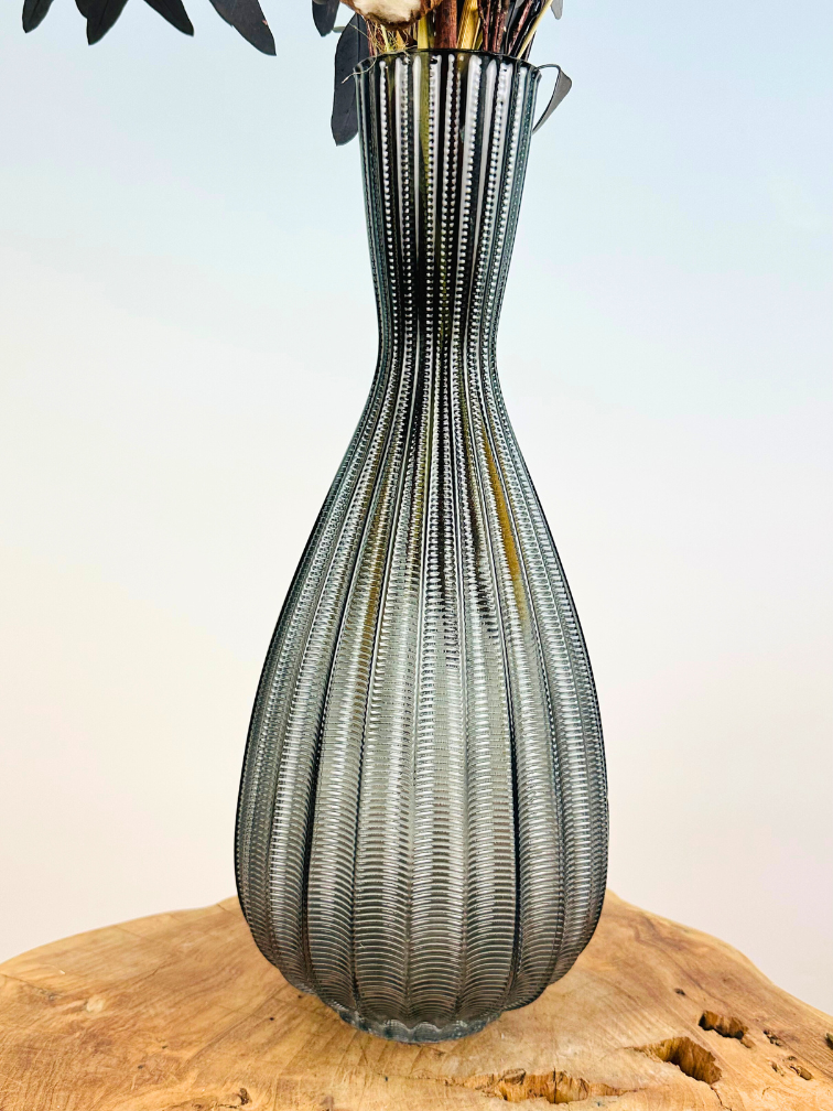 Bouquet di fiori secchi "Bombacio" - grigio | 85cm
