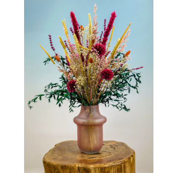 Bouquet de fleurs séchées "Tropical Fever" - incl. rose | 65cm