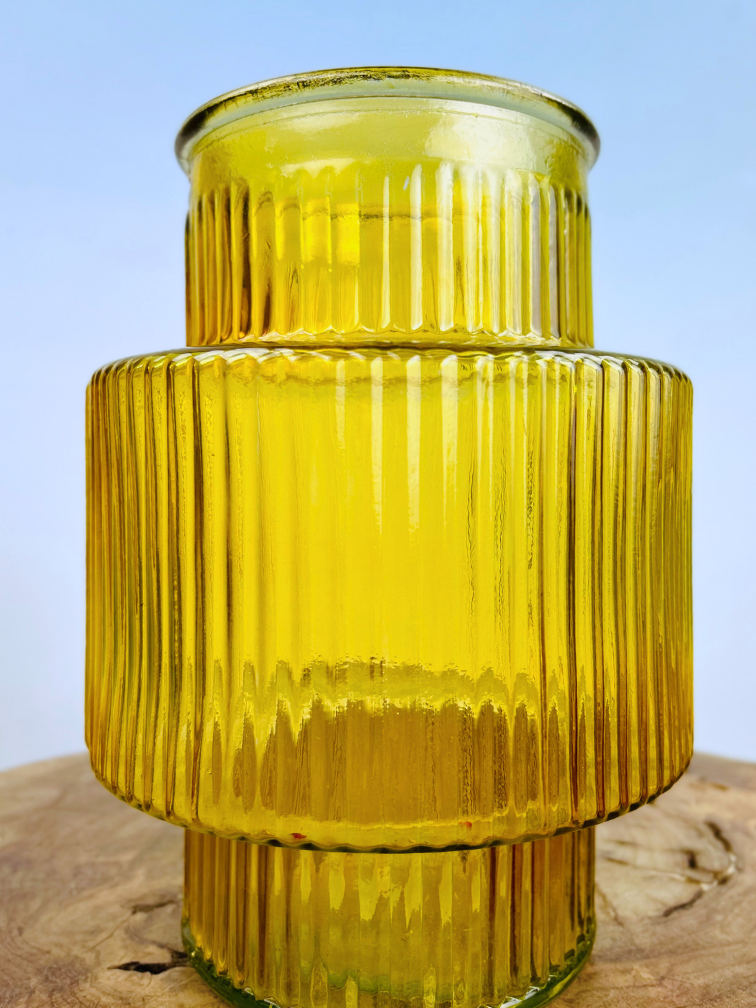 Vase Lola "jaune" - ⌀18xH25cm