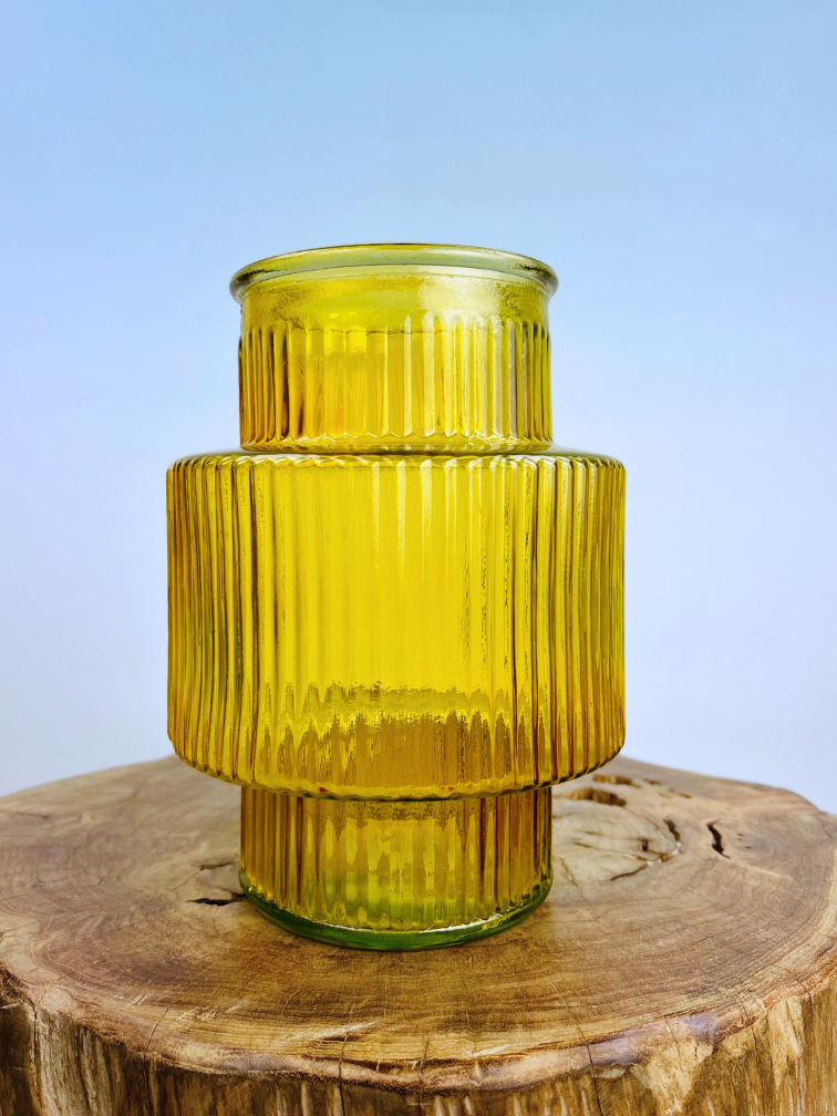 Vase Lola "jaune" - ⌀18xH25cm
