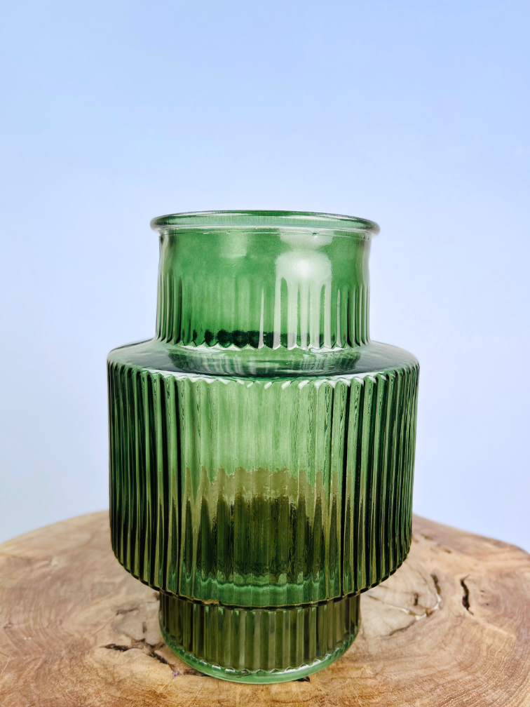 Vase Lola "vert foncé" - ⌀18xH25cm