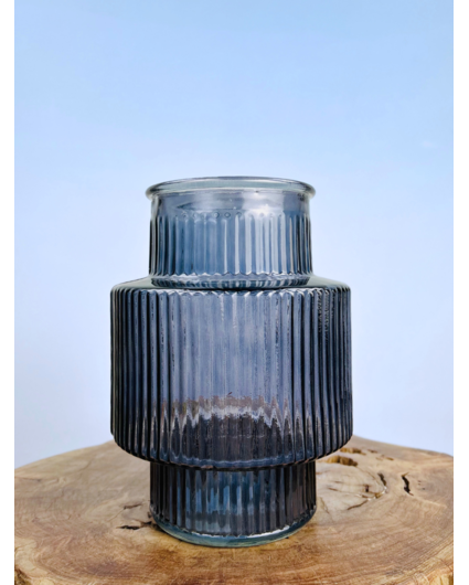 Jarrón Lola "azul marino" - ⌀18xH25cm
