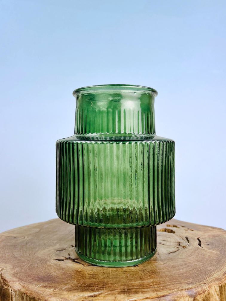 Vase Lola "vert foncé" - ⌀18xH25cm
