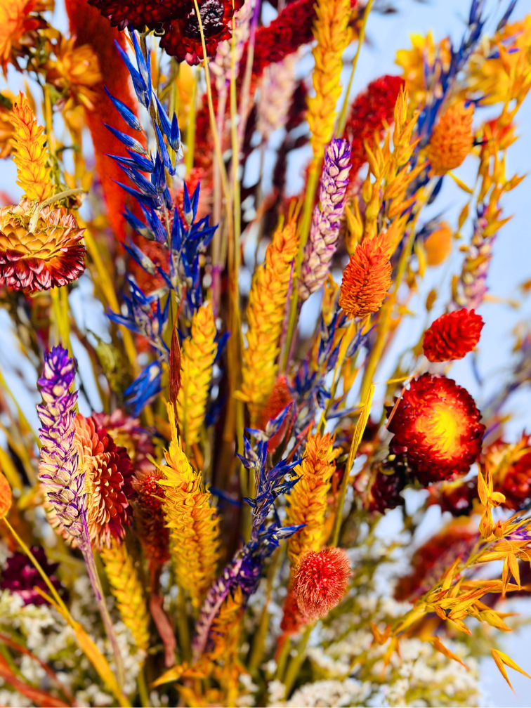 Ramo de flores secas "Cálido atardecer" (Grande) | 65cm