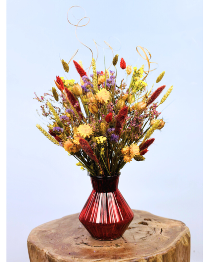 Bouquet di fiori secchi "Happy Flower Field" Incl. vaso | 45cm